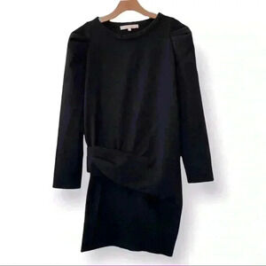 VANESSA BRUNO  Women Black Long Sleeve Stretchy  Dress Size 38